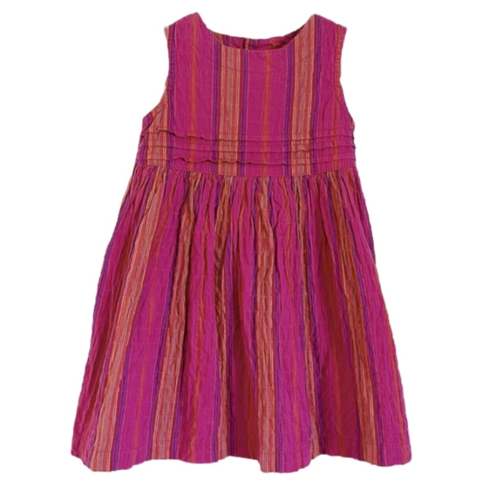 Deux Par Deux colorful stripe texture dress 2 years